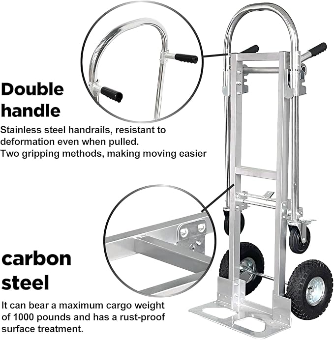 3 in 1 Convertible Hand Truck Dolly Cart - Image 4