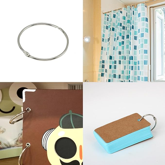 30Pcs Metal Binding Binder Rings Heavy Duty Document Rings - Image 2