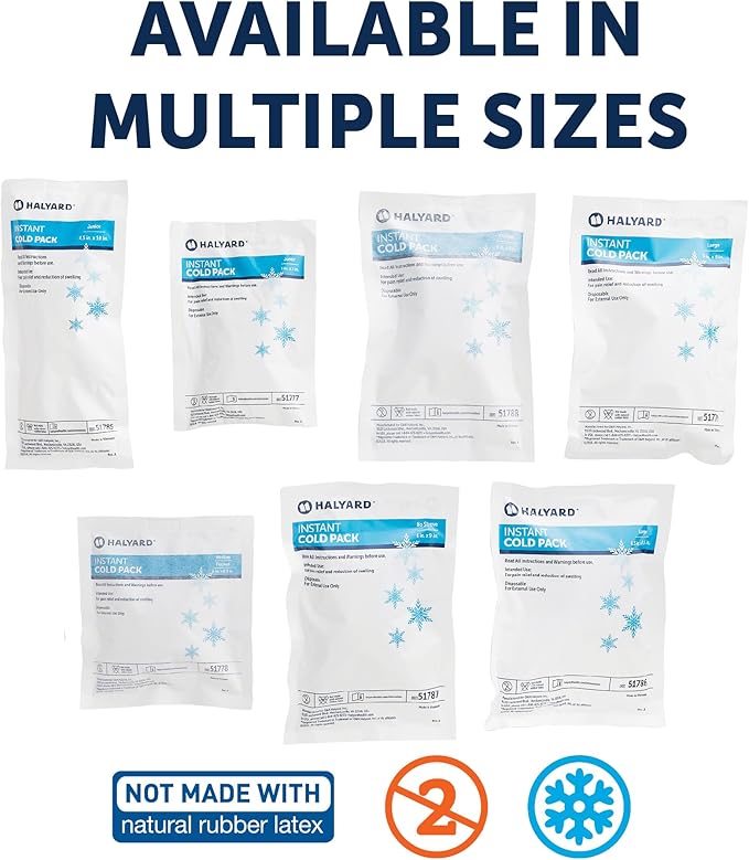 HALYARD Instant Cold Pack Disposable Cold Compress Ice Packs w/Flocking - Image 9