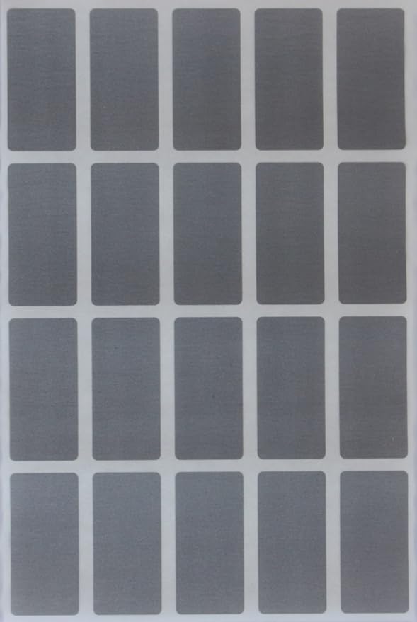 Royal Green Grey Adhesive Sticker Labels 1.57 inch x 0.75 inch by RoyalGreen