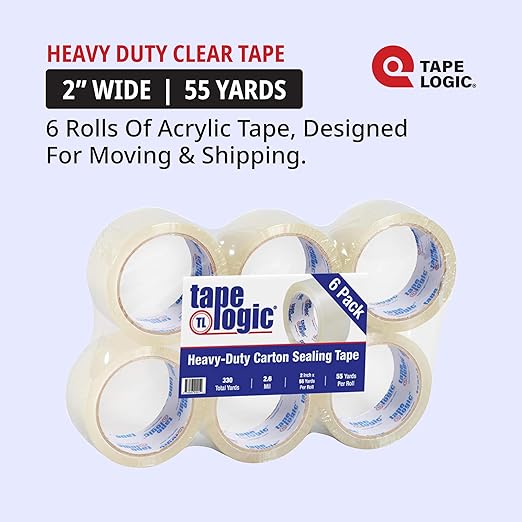 Tape Logic 2" x 55 yds Acrylic Packing Tape 2.6 Mil, & Office, Supplies - Image 2