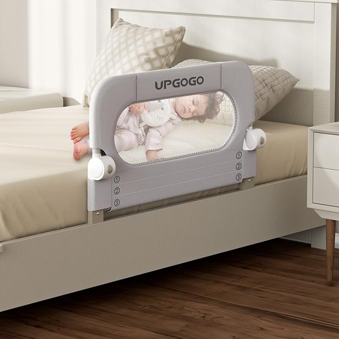 Folding Toddler Bed Rails for Crib, Safety Toddler Bed Rails, Bed Guard Rail by UPGOGO