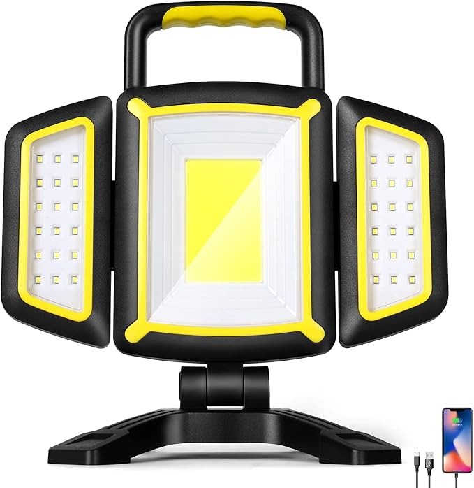 Yzoni Rechargeable Work Light, 30W 3000Lumen LED Work Light by Yzoni