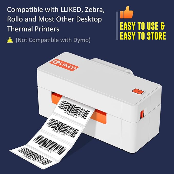 L LIKED 2" x 1" Direct Thermal Labels, Permanent Adhesive Barcode Adress Labels - Image 7