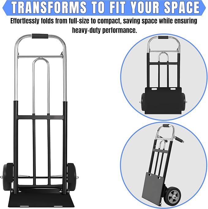 Folding Hand Truck Dolly - 600 LB Capacity - Image 6