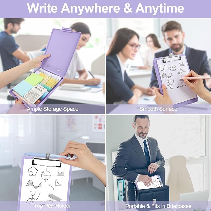 Small Clipboard with Storage, A5 Clipboards with Pen Holder, Half Letter Clip - Image 6