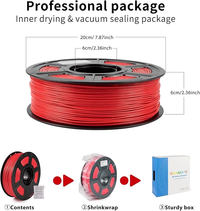 iSANMATE ASA Filament 1.75mm Bundle 2KG, UV & Weather Resistant 3D Printer - Image 7