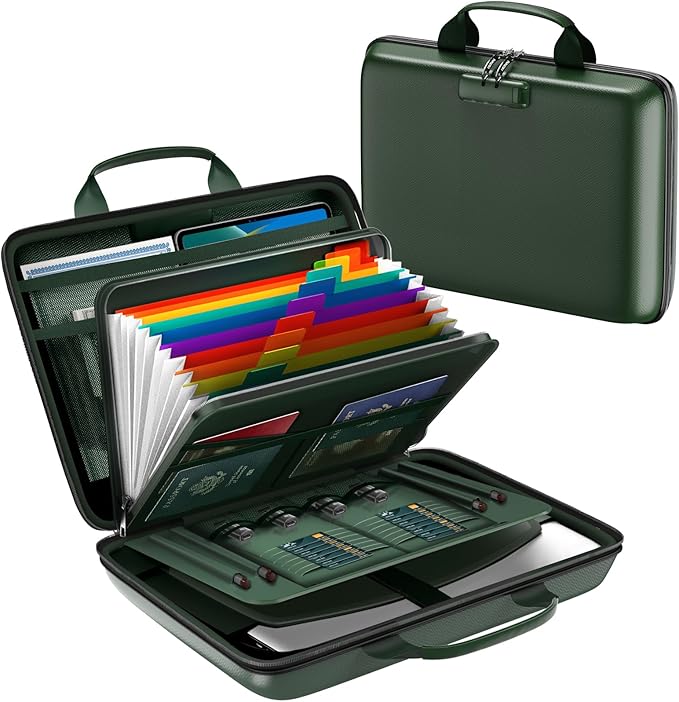 Fireproof Document Box, Hard Case Fireproof File Organizer Box by Unknown