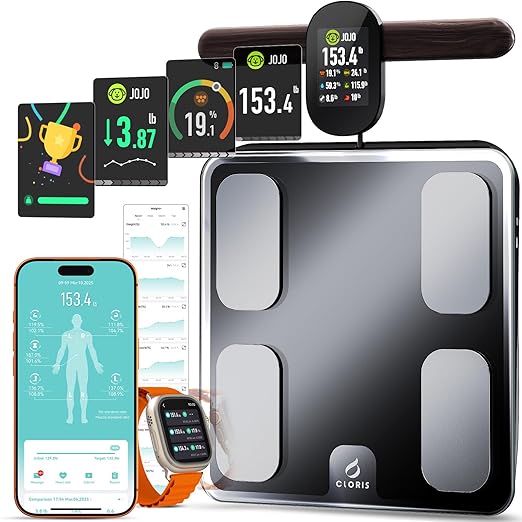 CLORIS Digital Smart Scale for Body Weight Fat BMI Muscle Mass 28 Body by CLORIS-Direct