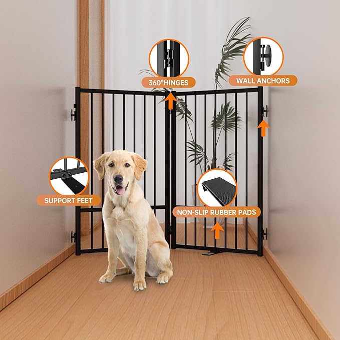 Full Metal Freestanding Dog Gate - Image 4