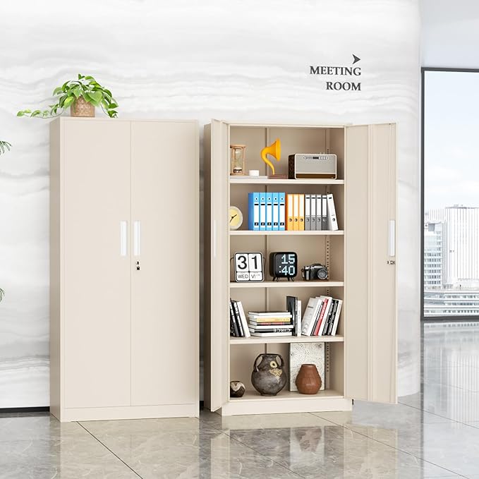 SUNCROWN 72" Metal Storage Cabinet - Image 4