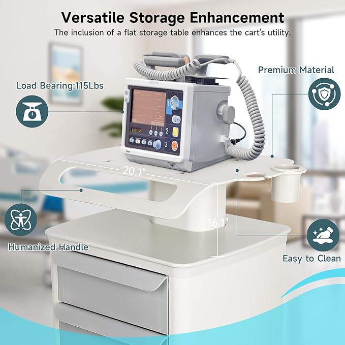 Mobile Ultrasound Trolley Cart Portable Ultrasound Imaging Scanner Vehicle - Image 6