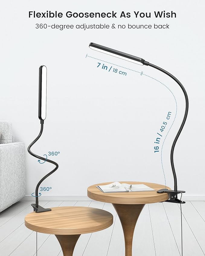 Glocusent 38 LED Clip On Light: 5W Eye Caring Book Lights - Image 6