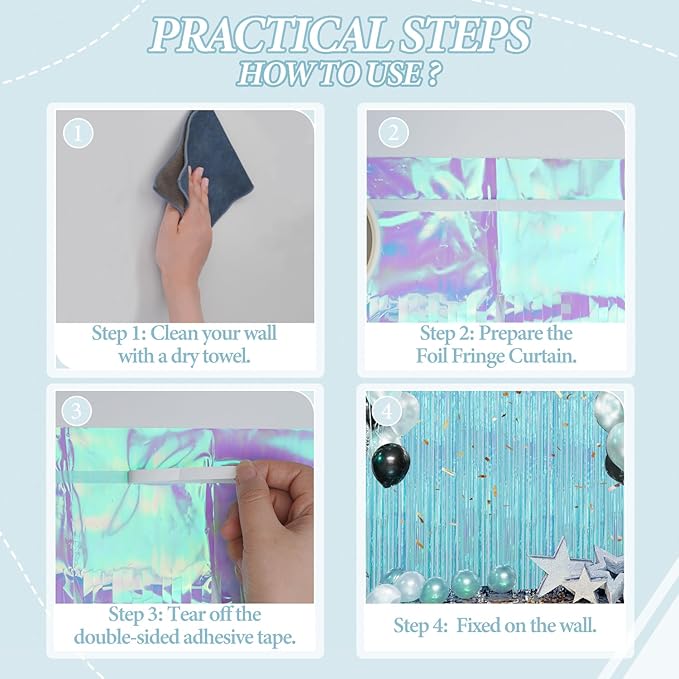 3 Pack Foil Fringe Backdrop - Image 2