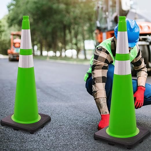 6 Pack 36" Large-Sized PVC Traffic Cones - Image 8