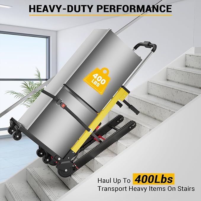 Electric Stair Climbing Dolly, 400lb Max Load Heavy Duty, Powered Stair Climber - Image 2