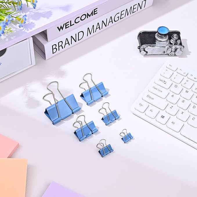 Temiary Aesthetic Binder Clips, Binding Paperwork Clamps - Image 6