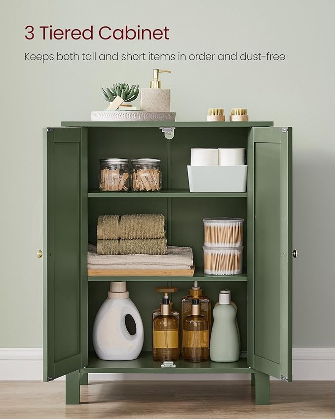 VASAGLE Floor Storage Cabinet, Freestanding Storage Unit - Image 4