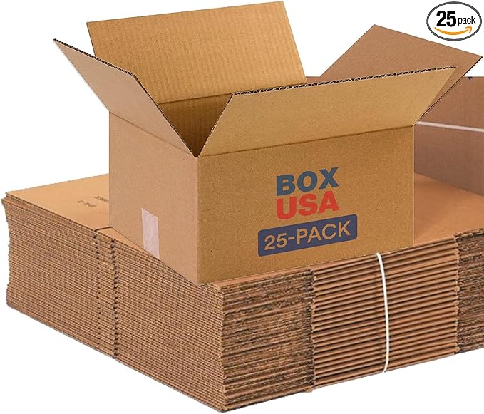 BOX USA Shipping Boxes 12"L x 10"W x 6"H, Storage Box by BOXUSA