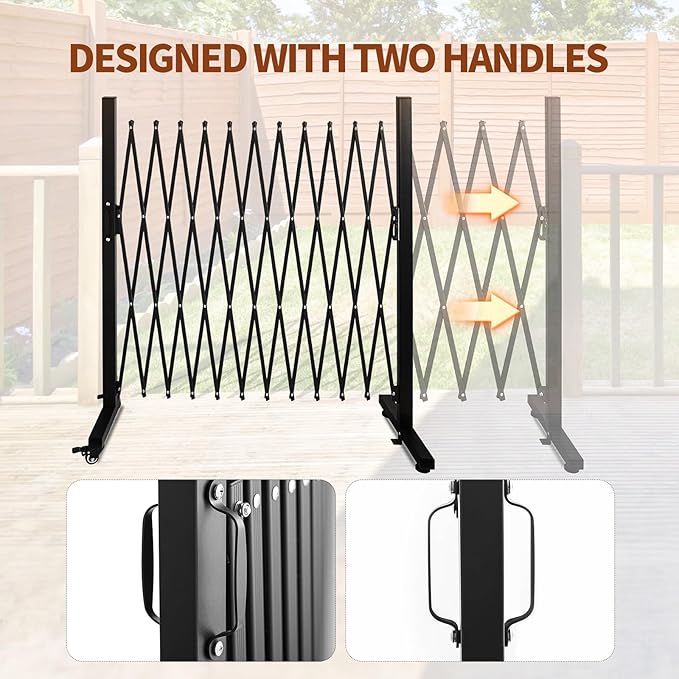 TECSPACE Aluminum Expandable Garden Fence, Portable Barricade Gate - Image 4