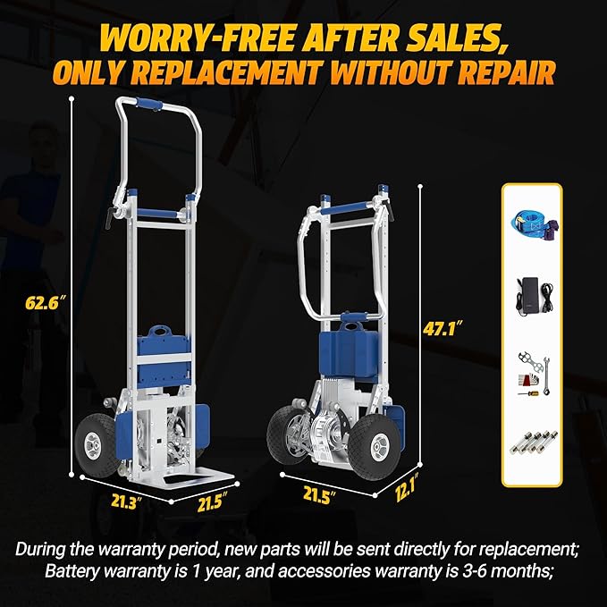 Electric Stair Climber 1200W Electric Stair Climbing Hand Truck 463LBs Load - Image 6