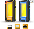 WARSUN 2PC LED Work Light Rechargeable, Magnetic COB Portable Worklights by WARSUN