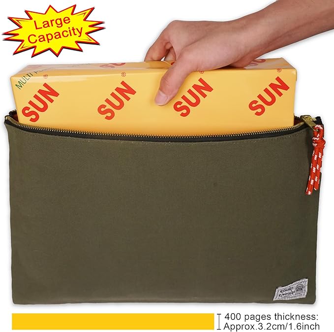 Rough Enough Important Document Storage Bag File Folder Organizer Pouch - Image 4