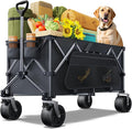 Wagons Carts Foldable Heavy Duty, 440lbs Capacity & 350L Collapsible Utility by everyfunPro