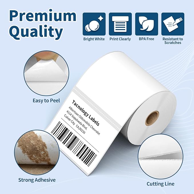 12 Rolls 4" x 3" Direct Thermal Labels - Image 3