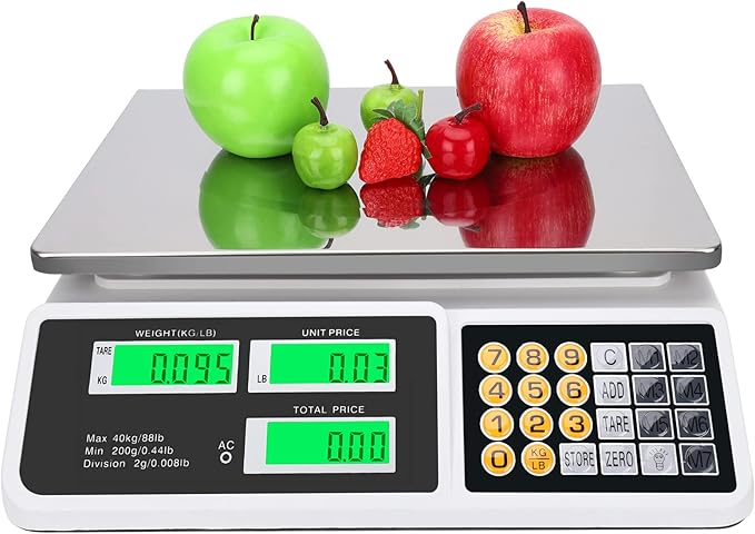 Price Computing Scale 88lb/40kg LCD Digital Commercial Price Scale by YIFOR