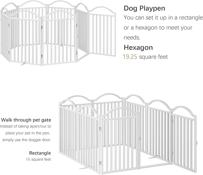 BHG Metal No-Assembly Freestanding Dog Gate - Image 4