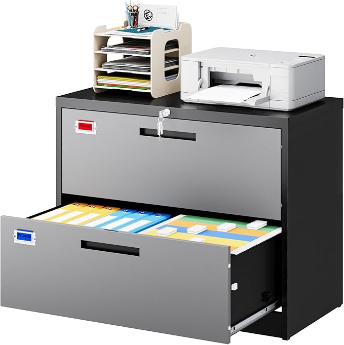2 Drawer File Cabinet, Lateral Filing Cabinets by PEUKC