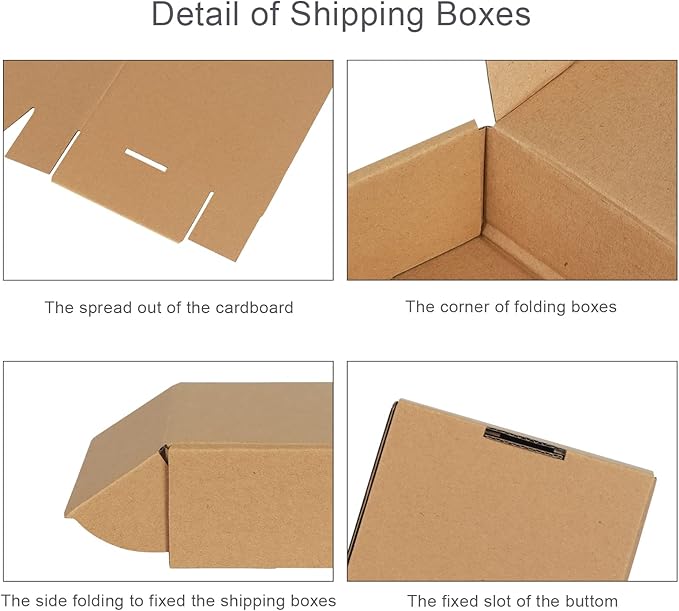 Trwcrt Shipping Boxes 7x5x2 Set of 20, Corrugated Cardboard Box - Image 4