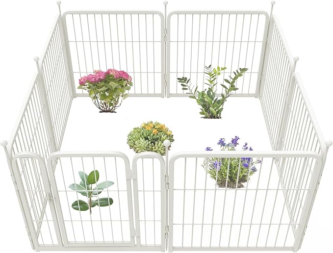 FXW Garden Fence Outdoor for The Yard – 24in x 15.2ft Heavy Duty Metal Animal by FXW