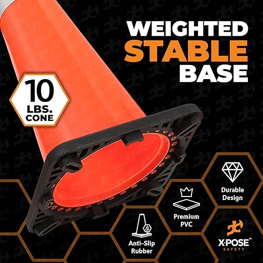 Xpose Safety 36 Inch Orange Traffic Cones - Image 5