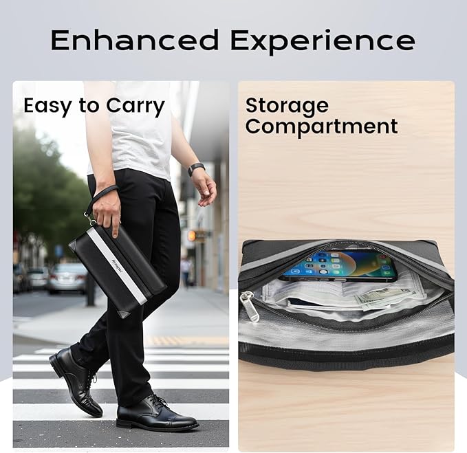 Fireproof Money Bag Upgraded 4200°F, 11”x 6.2” Waterproof money bags - Image 5
