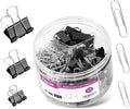 360 Pcs Paper Clips and Binder Clips Assorted Sizes, Large Medium Small Size by Pagcsnh