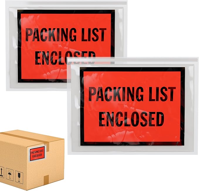 ABC Enclosed Pouches 7 x 5 Inch. 1000 Pack Clear by ABCPackSupply%C2%AE