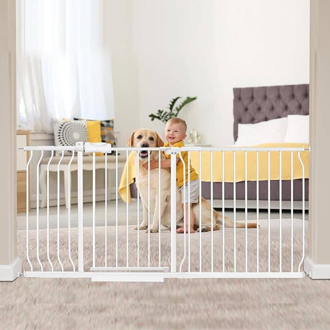 Extra Wide Baby Gate Extra Tall Dog Gate by HOOOEN