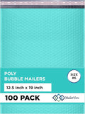Teal 12.5x19.5 Inch Large Poly Bubble Mailers #6 | Padded Envelopes by MAILERVIEW