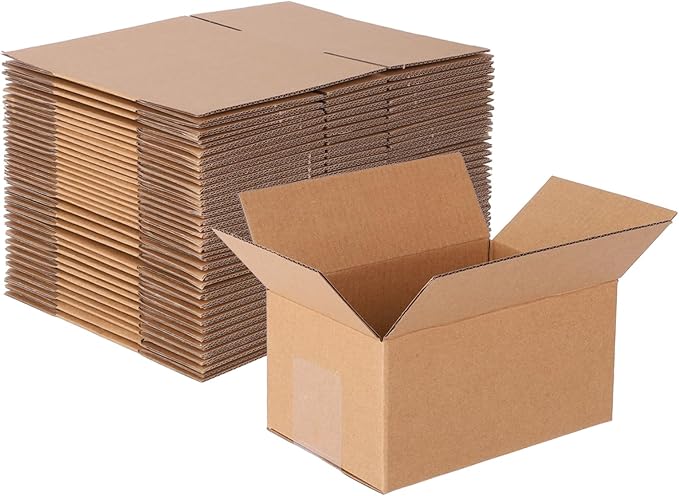 40 Pack 6x4x3 inch Corrugated Boxes Mailer- Corrugated Cardboard Mailer by zmybcpack