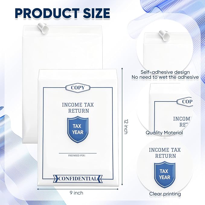 500 Pcs Income Tax Return Envelopes - Image 2