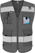 TCCFCCT Mesh Safety Vest for Men Women 9 Pockets High Visibility Reflective by TCCFCCTPROFESSIONALSAFETYSOLUTIONS