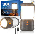 2 Pack Camping Lantern, Led Camping Lanterns, 5000mAh Rechargeable Battery by WelcometoPopoIron