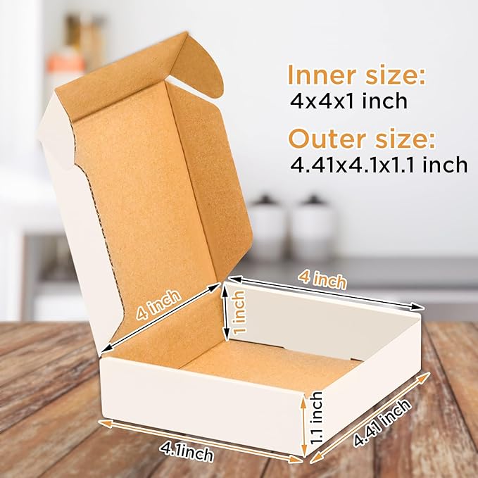 50 pack Small Shipping Box, Corrugated Mailer, Wonfer Cardboard Box - Image 2