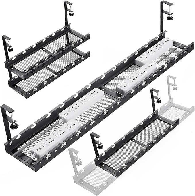 31Inch Extendable Under Desk Cable Management Tray Multi-Model Metal Cable by Unknown