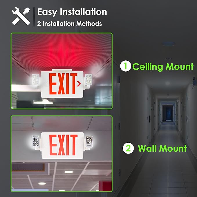 Gruenlich LED Combo Exit Sign, Emergency Light - Image 5