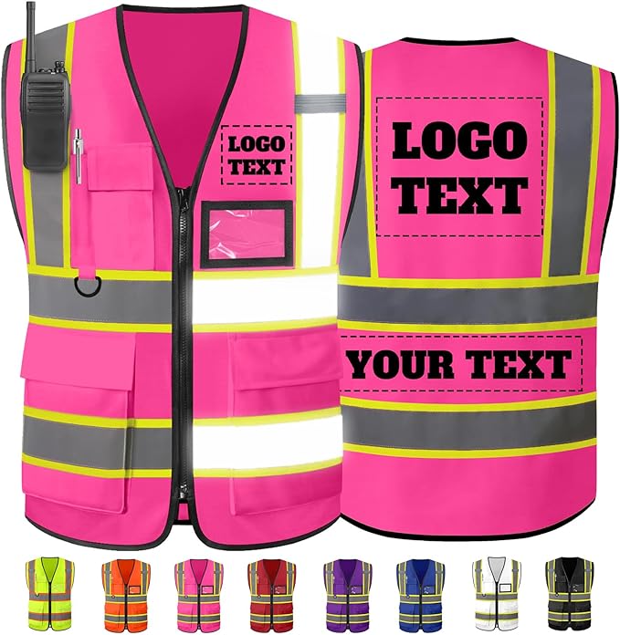 Custom Safety Vest High Visibility Reflective Vests by Unknown