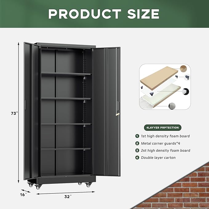 Greenvelly Metal Storage Cabinet - Image 2