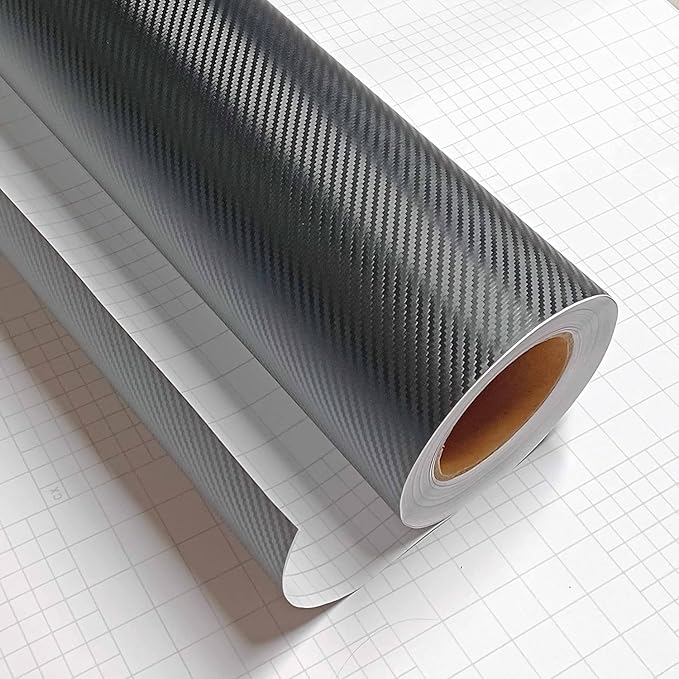 3D Black Carbon Fiber Vinyl Bubble Car Wrap Film Automotive DIY Decals by F+%26+B+LED+LIGHTS